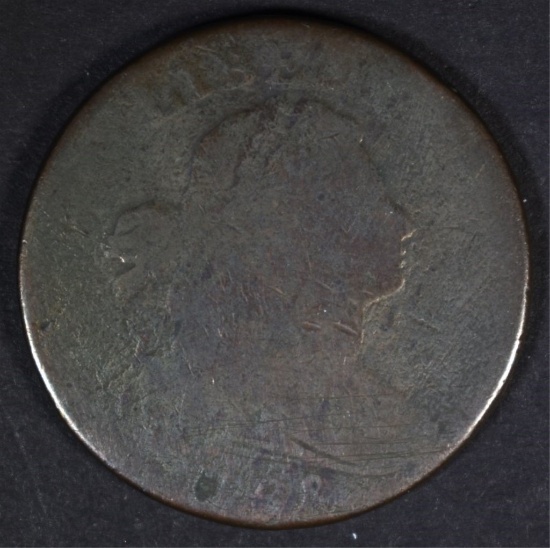 1798 DRAPED BUST LARGE CENT, AG.G