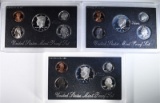 1996, 1997 & 1998 Silver Proof Sets.