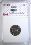 1954-S/D JEFFERSON NICKEL RNG SUPERB GEM