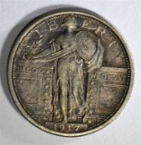 1917-D STANDING LIBERTY QUARTER  CH BU