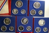 (5) 1976 3-Piece Bicentennial Proof Sets.