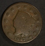 1827 LIBERTY HEAD LARGE CENT GOOD