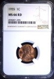 1955 LINCOLN CENT NGC MS66 RD