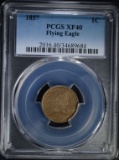 1857 FLYING EAGLE CENT, PCGS XF-40