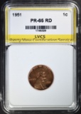 1951 LINCOLN CENT, LVCS GEM PROOF RED