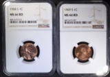 1968-S & 1969-S LINCOLN CENTS NGC