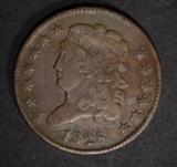 1828 HALF CENT, XF