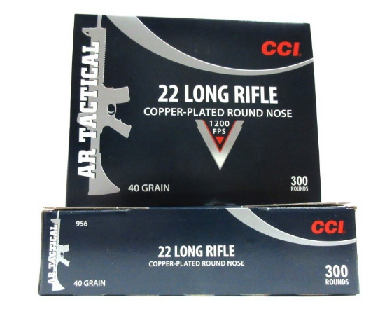 2 Boxes of 300 Rounds of CCI 22LR.