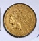 1910 $2 1/2 GOLD INDIAN  CH BU