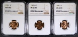 3 - 1940-S LINCOLN CENTS NGC MS66 RD