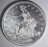 1878-S TRADE DOLLAR, CH BU WHITE & NICE