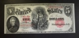 1907 $5 LEGAL TENDER UNITED STATES NOTE