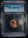 1968-S LINCOLN CENT ICG MS67RD