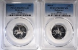2 - 1999-S SILVER DELAWARE QTRS PCGS