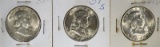 3-1951-S FRANKLIN HALF DOLLARS CH BU+