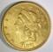 1871-S $20 GOLD LIBERTY  AU/UNC