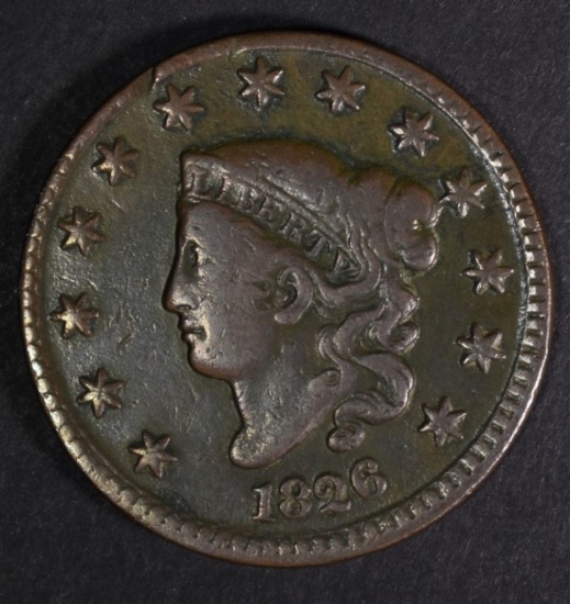 1826 LARGE CENT  VF