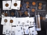 BAG OF INDIAN & LINCOLN CENTS: SOME SEMI-KEY COINS