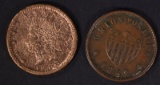 2-PATRIOTIC CIVIL WAR TOKENS