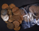 100 LARGE COPPER FOREIGN COINS DIFF COUNTRIES