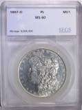 1897-O MORGAN DOLLAR, SEGS UNC PROOF-LIKE RARE