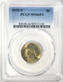 301952-S JEFFERSON NICKEL, PCGS MS-66 FULL STEPS