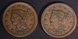1852 & 1855 LARGE CENTS  VF+