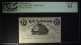 1850's 5 CENTS H.H. ROBINSON NEW LONDON, OH