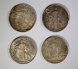 4 - 1945-S WALKING LIBERTY HALF DOLLARS