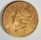 1866-S $20 GOLD LIBERTY w/MOTTO  AU/UNC