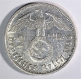 1938 G SILVER 2MARKS NAZI GERMANY