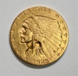 1925-D $2.50 GOLD INDIAN CH BU