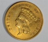 1886 $3.00 GOLD INDIAN PRINCESS  AU