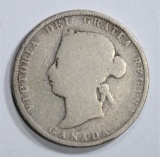 1875-H CANADA 25 CENTS  VG