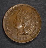 1869 INDIAN CENT AU SCARCE