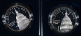 (2) 1994 US Capitol Proof Silver Dollars