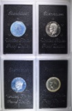 1971-1974 Proof Eisenhower Silver Dollars.