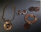 VINTAGE COPPER JEWELRY LOT; HORSE