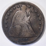 1865 SEATED LIBERTY DOLLAR  FINE