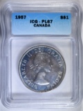 1957 CANADA DOLLAR ICG PL67