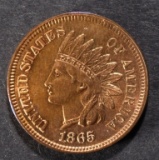 1865 INDIAN HEAD CENT CHBU RED
