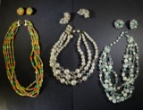 VINTAGE JEWELRY LOT, 3 NECKLACES with