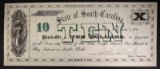 1872 $10 STATE OF SOUTH CAROLINA  GEM BU