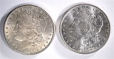1886 & 1889 MORGAN SILVER DOLLARS, CH BU
