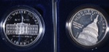 1992-W White House & 1994-W Capitol Silver Dollars