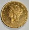 1893-CC $20 GOLD LIBERTY  CH BU PL