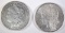 1900 & 1921-S CH BU MORGAN DOLLARS