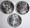 3-BU 1993 AMERICAN SILVER EAGLES