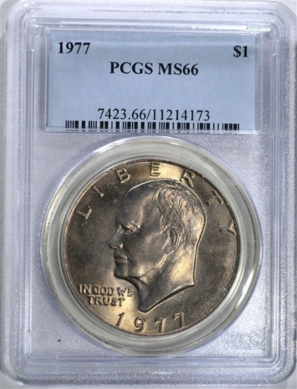 1977 EISENHOWER DOLLAR, PCGS MS-66