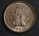 1893 INDIAN CENT GEM BU BROWN